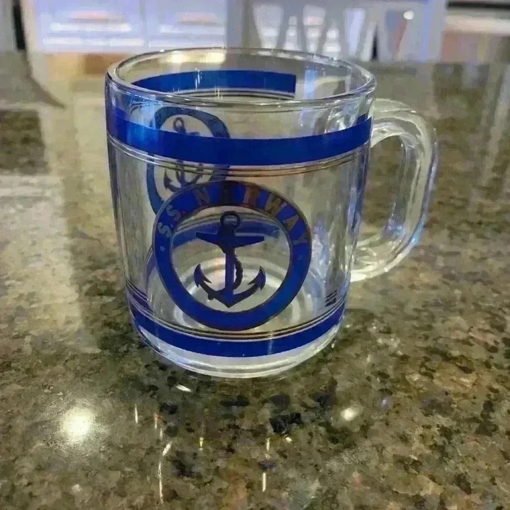 SS Norway Norwegian Cruise Line Anchor Glass Coffee Mug no chips or cracks - Picture 3 of 3